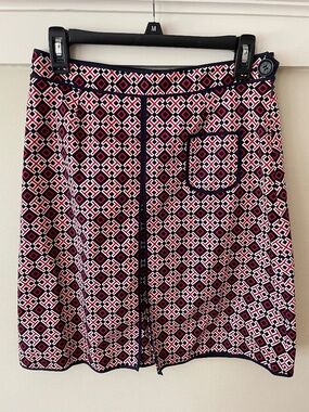 Tory Burch Geometric Monogram A-Line Skirt l size 4